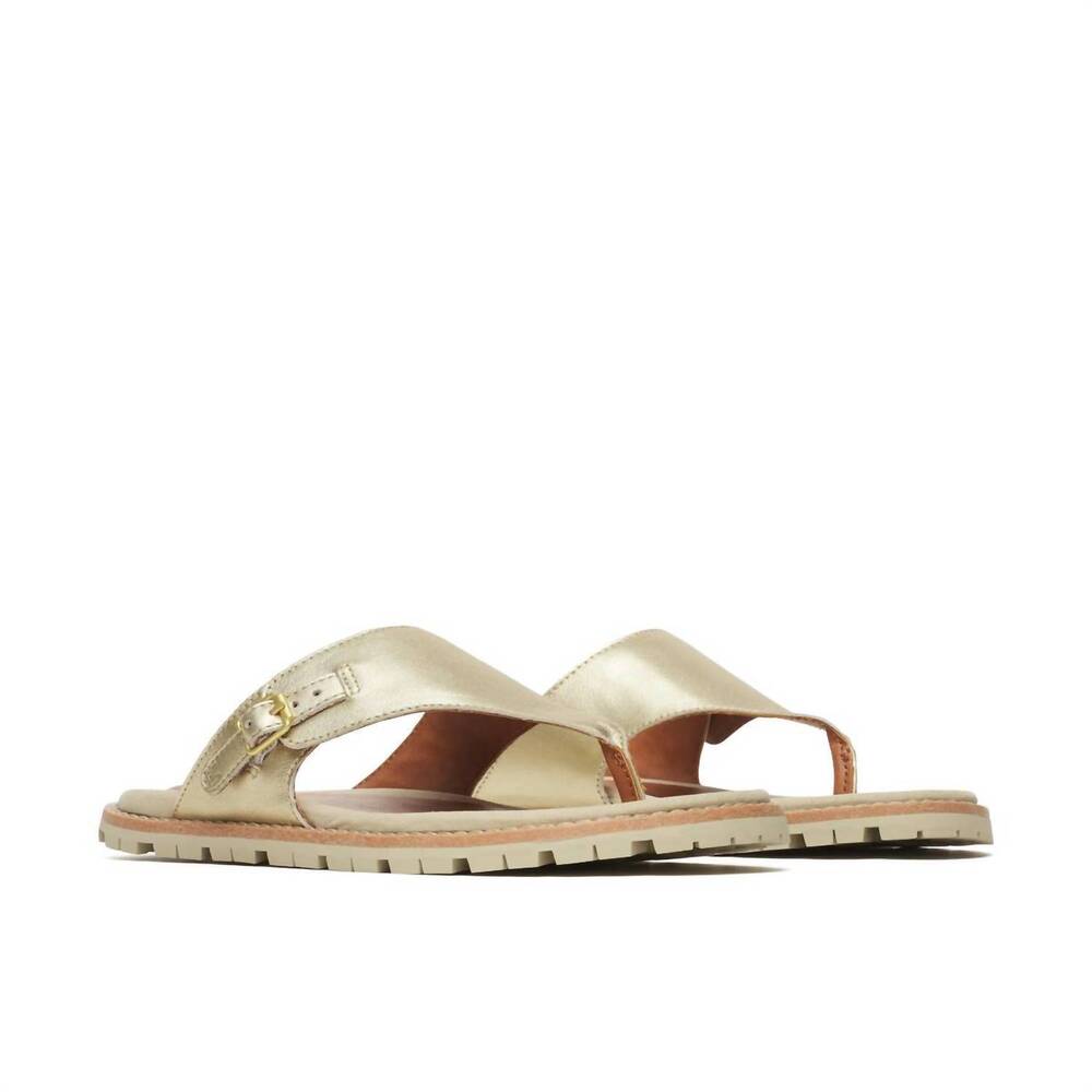 NEW MERRELL women's haven metallic post sandals in burlap